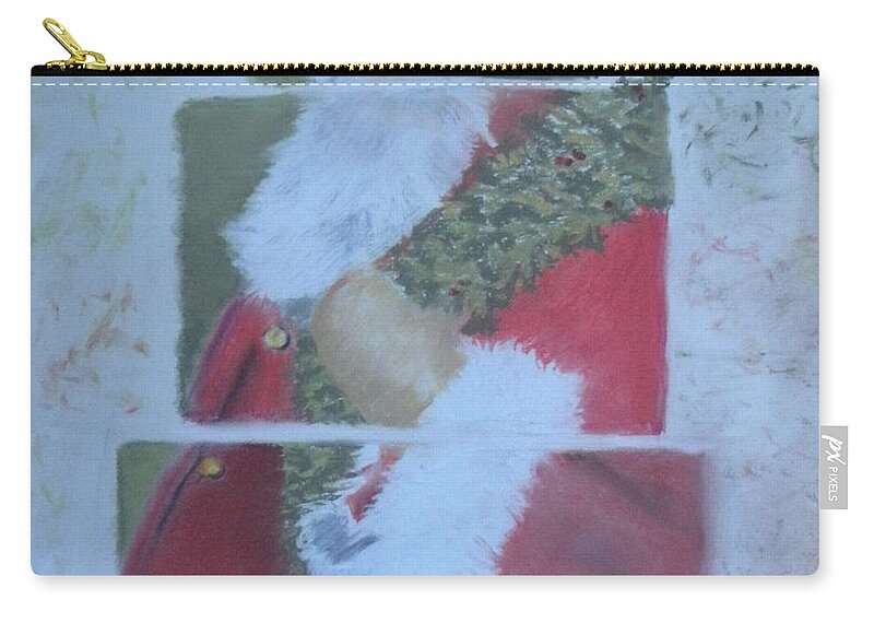 Santa Carry-all Pouch featuring the painting S'nta Claus by Claudia Goodell