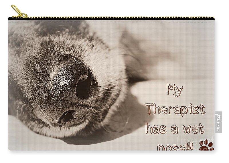 Dogs Zip Pouch featuring the photograph So True by Clare Bevan