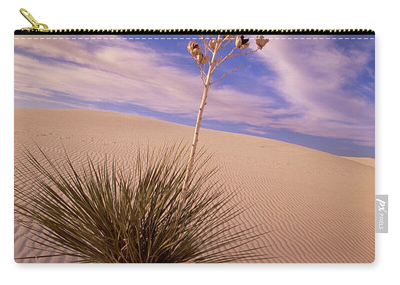 00341457 Carry-all Pouch featuring the photograph Soaptree Yucca On Dune by Yva Momatiuk and John Eastcott