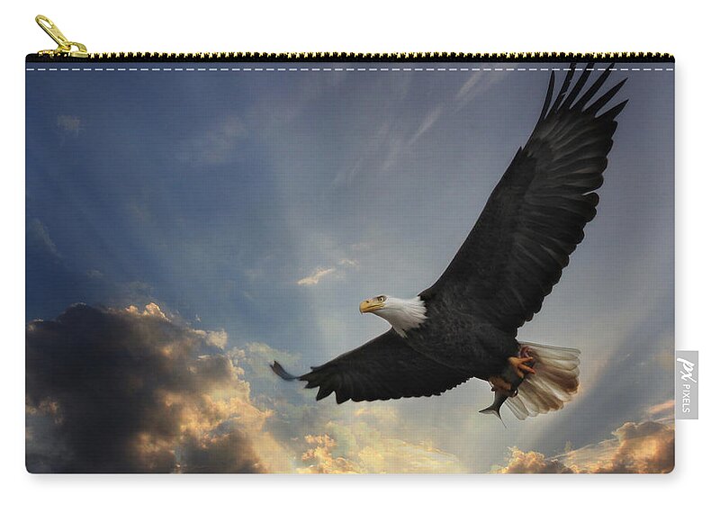 Bird Zip Pouch featuring the photograph Soar to new heights by Lori Deiter