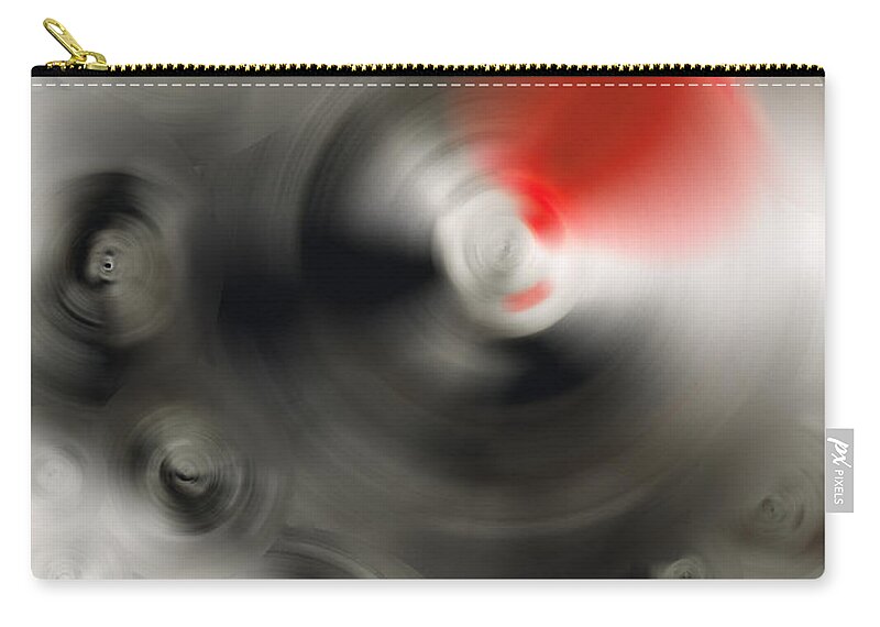 Red Zip Pouch featuring the painting Soft Dance - Abstract Art By Sharon Cummings by Sharon Cummings