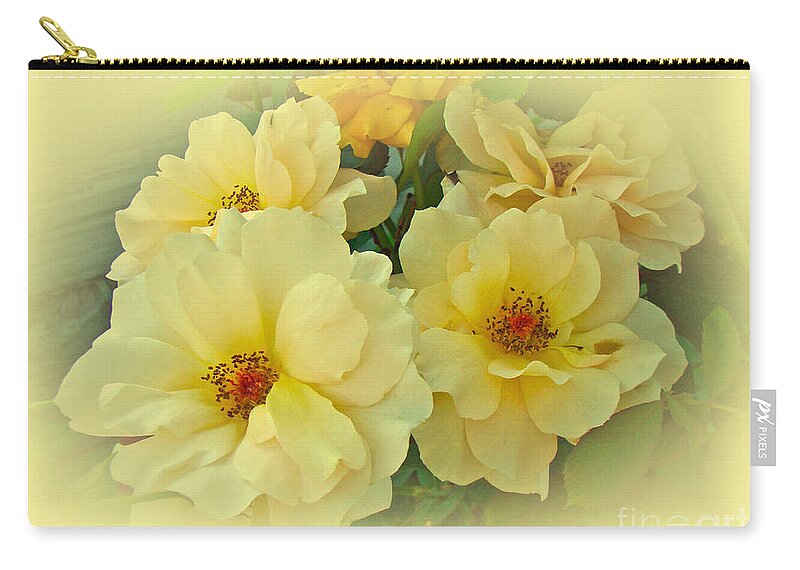 Roses Zip Pouch featuring the photograph Softly and Sweetly by Carol Senske