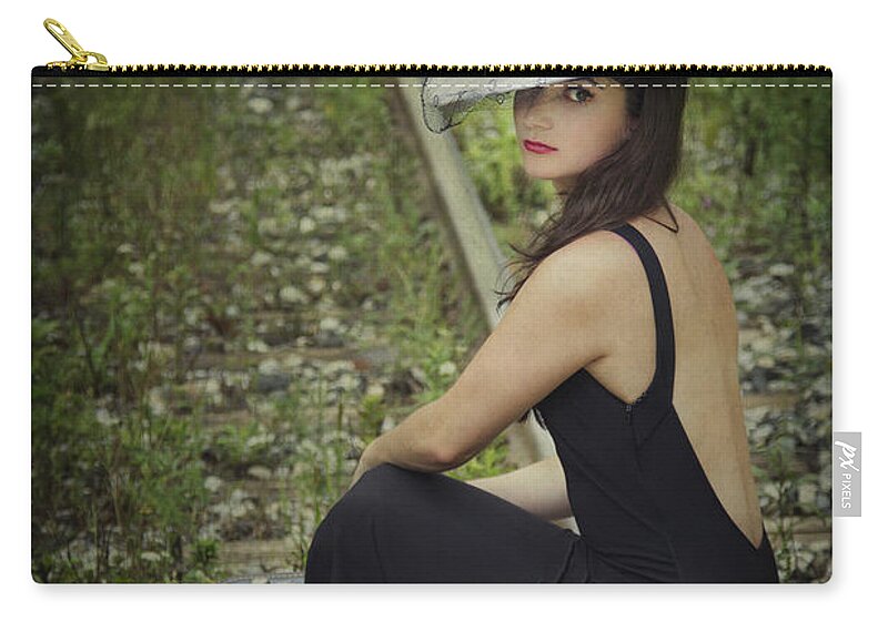 Alone Zip Pouch featuring the photograph Softly As I Leave You by Evelina Kremsdorf