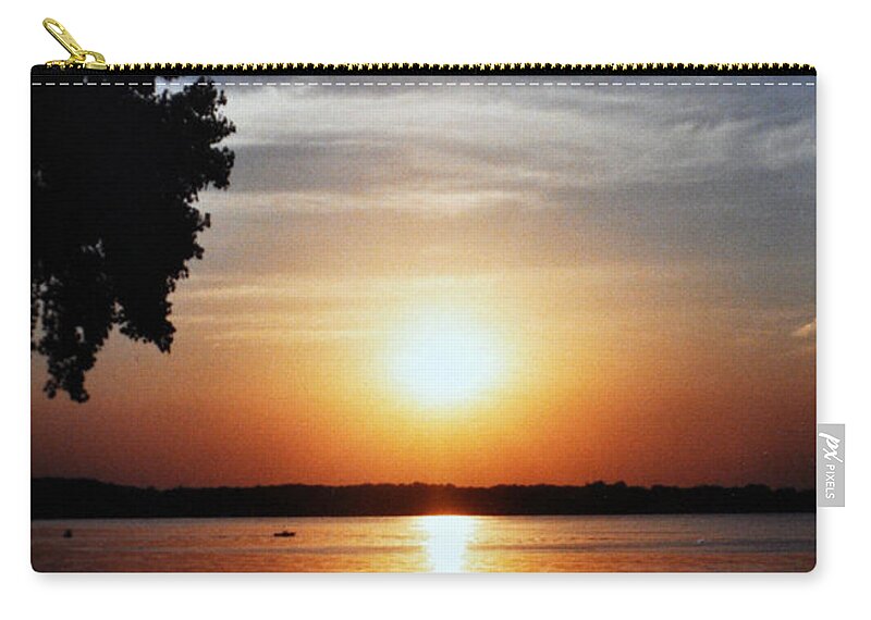 Somewhere Sunset Zip Pouch featuring the photograph Somewhere Sunset by Lydia Holly