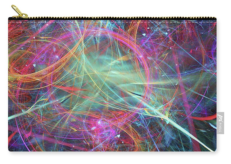 Soul Zip Pouch featuring the digital art Sonogram Of The Soul by Margie Chapman
