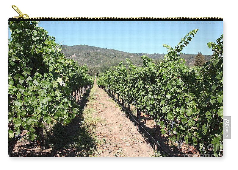 Vineyard Zip Pouch featuring the photograph Sonoma Vineyards In The Sonoma California Wine Country 5D24638 by Wingsdomain Art and Photography