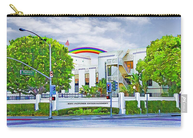 Wizard Of Oz Zip Pouch featuring the photograph Sony Studios by Chuck Staley