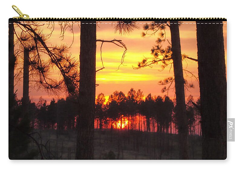 Sunset Zip Pouch featuring the photograph South Dakota Sunset by Cathy Anderson