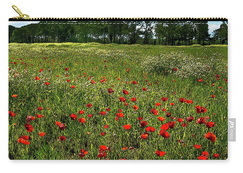 Scenics Zip Pouch featuring the photograph Southern France Countryside by Elfi Kluck