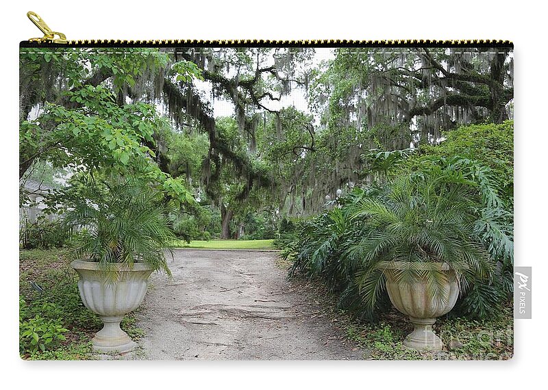 Southern Zip Pouch featuring the photograph Southern Garden Welcome by Carol Groenen