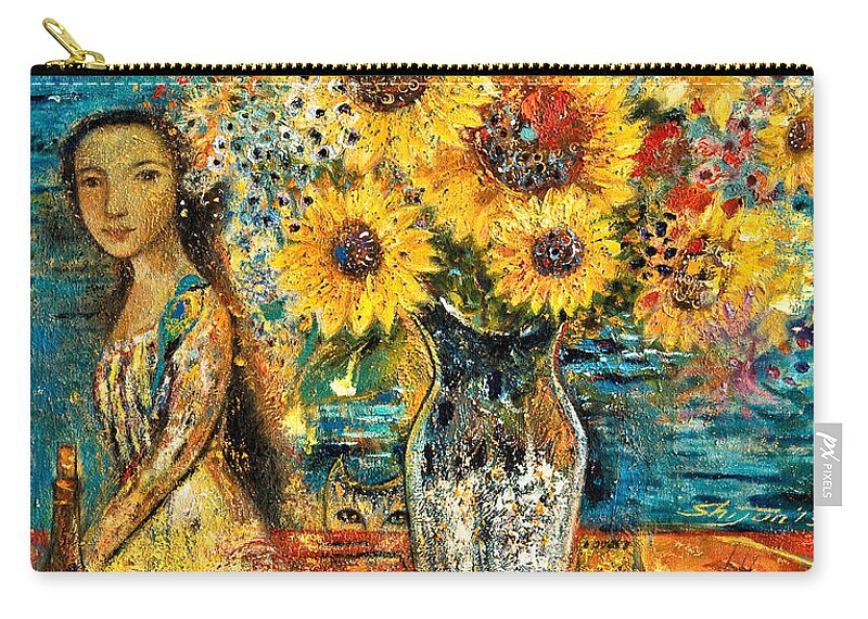 Shijun Carry-all Pouch featuring the painting Southern Sunshine by Shijun Munns