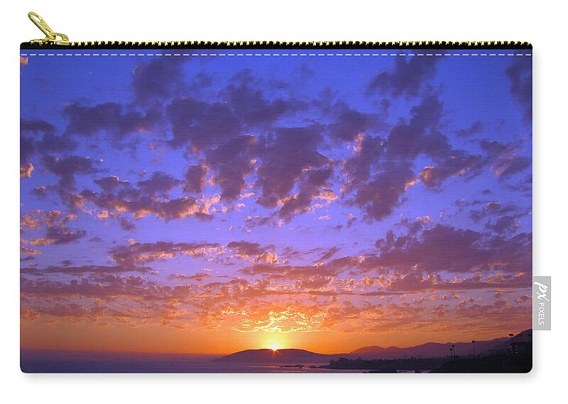 Pismo Beach Zip Pouch featuring the photograph Spectacular Sunset by Debra Thompson