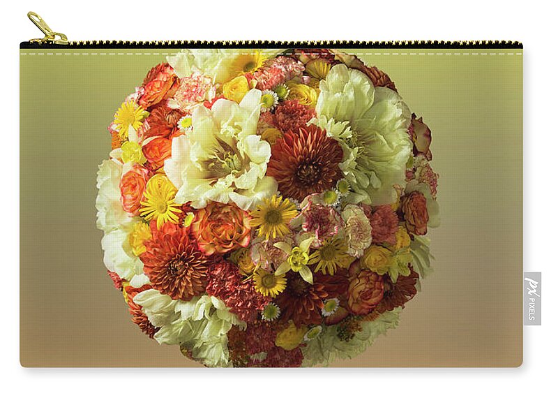 Tranquility Zip Pouch featuring the photograph Sphere Shaped Floral Arrangement by Jonathan Knowles