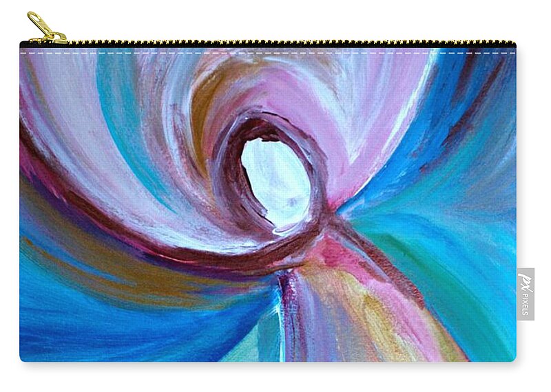 Angels Zip Pouch featuring the painting Healing Light by Alma Yamazaki