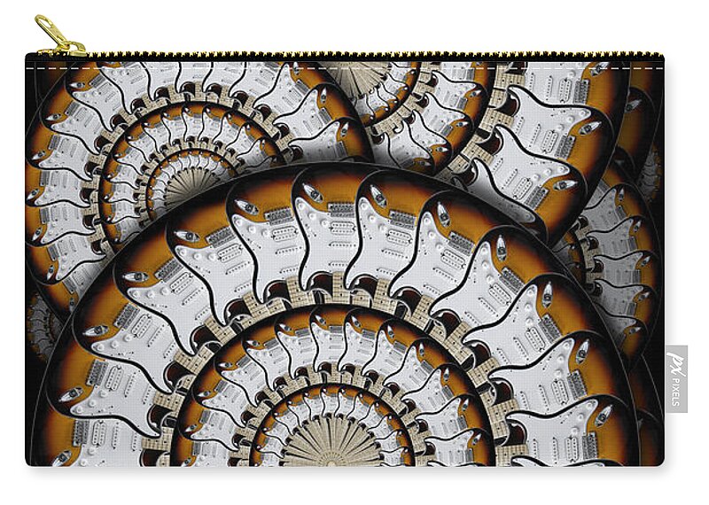 Abstract Guitars Carry-all Pouch featuring the photograph Spinning Guitars 3 by Mike McGlothlen