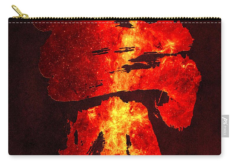 Spirit Zip Pouch featuring the painting Spirit 3 by Ponte Ryuurui