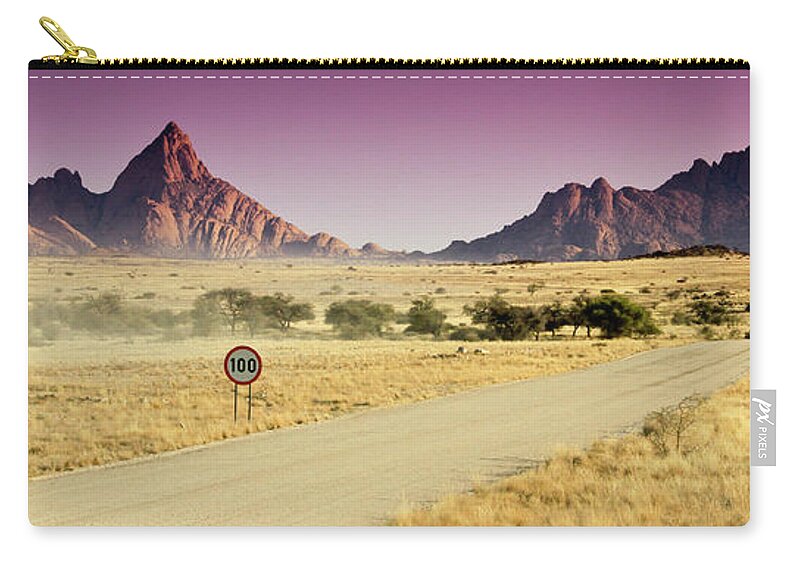 Panoramic Zip Pouch featuring the photograph Spitzkoppe, Namibia by Mb Photography