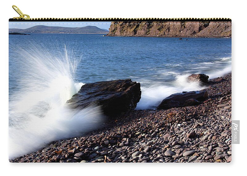 Ireland Zip Pouch featuring the photograph Splash by Aidan Moran