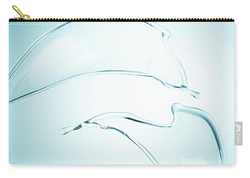 Motion Zip Pouch featuring the photograph Splash Of Water by D-base