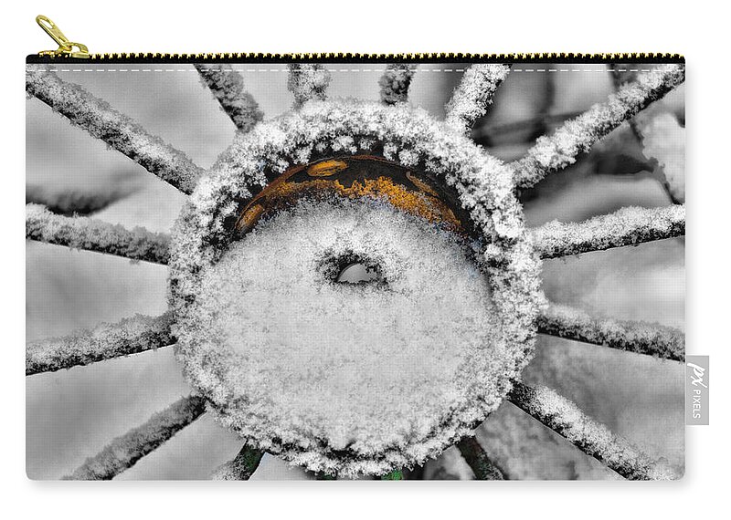 Selective Coloring Zip Pouch featuring the photograph Spoken by Paul Freidlund