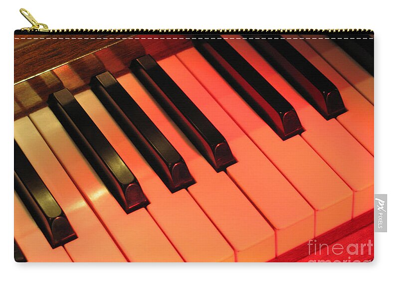 Piano Zip Pouch featuring the photograph Spotlight on Piano by Ann Horn