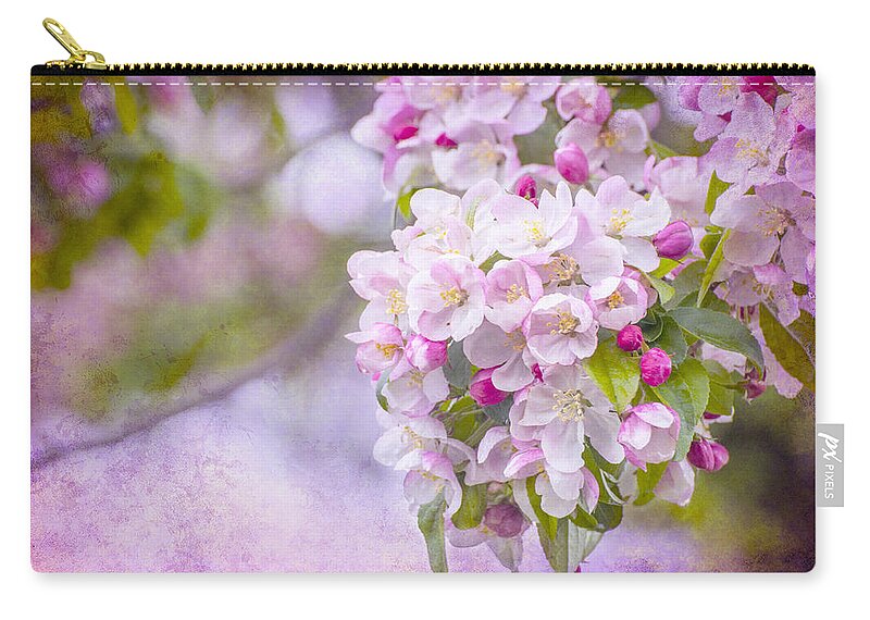 Pink Zip Pouch featuring the photograph Spring Blossoms by Cathy Kovarik