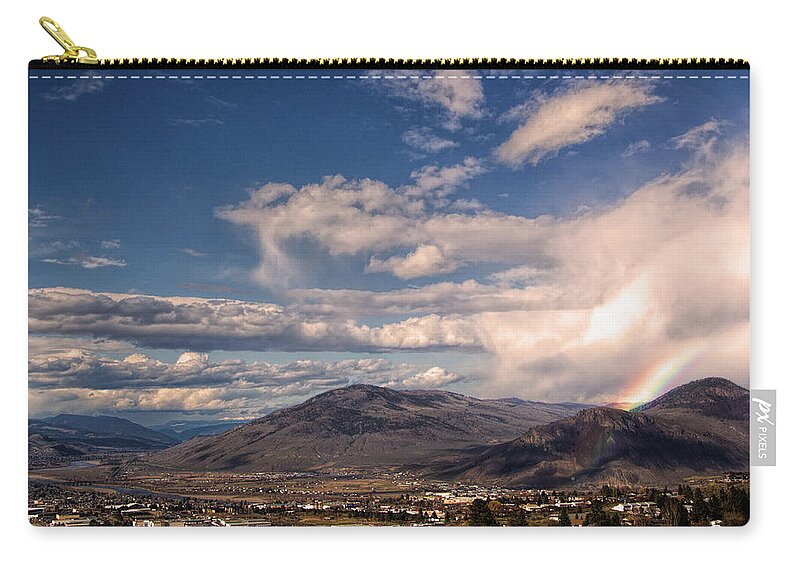 Kamloops Zip Pouch featuring the photograph Spring Returns by Kathy Bassett