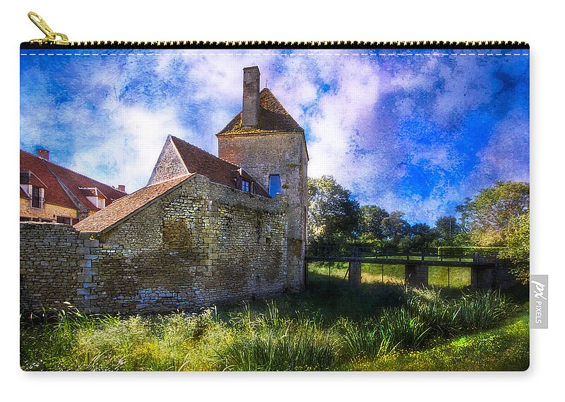 Barn Zip Pouch featuring the photograph Spring Romance in the French Countryside by Debra and Dave Vanderlaan