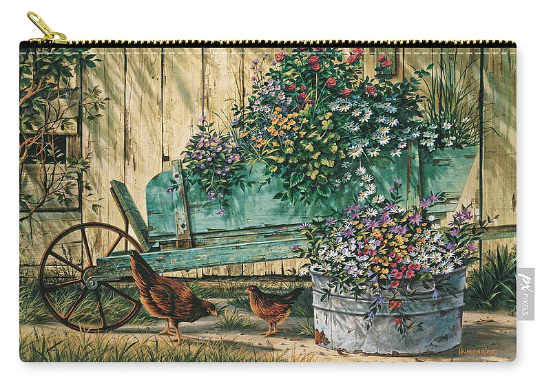 Michael Humphries Carry-all Pouch featuring the painting Spring Social by Michael Humphries
