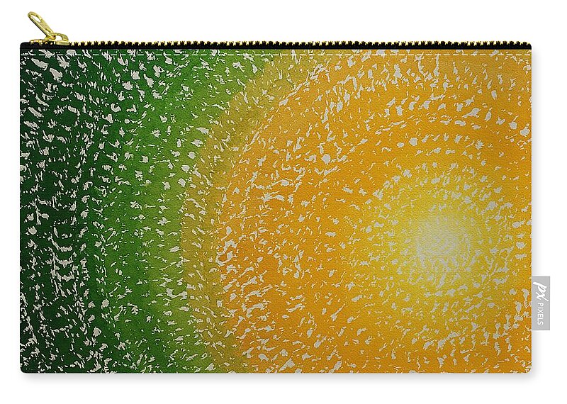 Sun Zip Pouch featuring the painting Spring Sun original painting by Sol Luckman