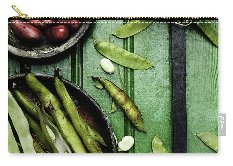 Large Group Of Objects Zip Pouch featuring the photograph Spring Vegetables by Mónica Pinto Photography