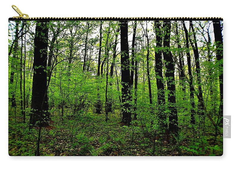 Groton School Zip Pouch featuring the photograph Spring Wood by Marysue Ryan