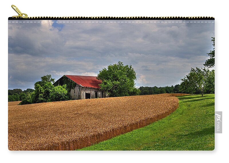 Barn Zip Pouch featuring the photograph Springhill Farms by Jerry Gammon