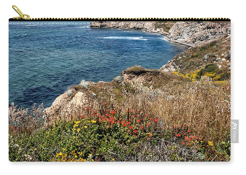Ocean Zip Pouch featuring the photograph Springtime on the California Coast by Kathleen Bishop