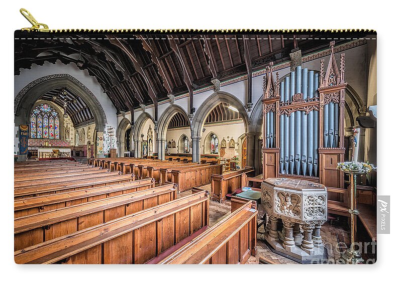 Chapel Zip Pouch featuring the photograph St David Church by Adrian Evans