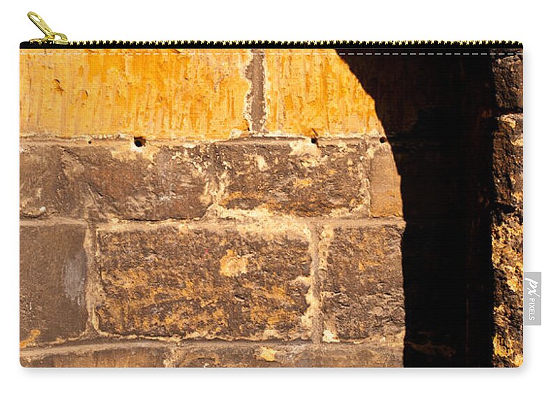 Old Zip Pouch featuring the photograph St Giles Church Arch by Rick Piper Photography