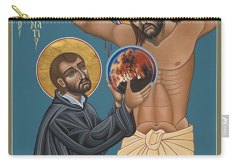 St. Ignatius And The Passion Of The World In The 21st Century Carry-all Pouch featuring the painting St. Ignatius and the Passion of the World in the 21st Century 194 by William Hart McNichols
