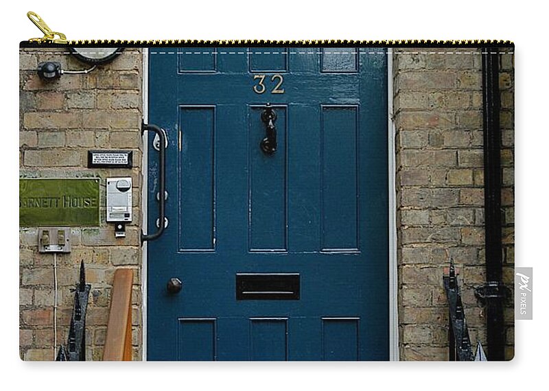 Blue Door Zip Pouch featuring the photograph St John's Street by Joseph Yarbrough