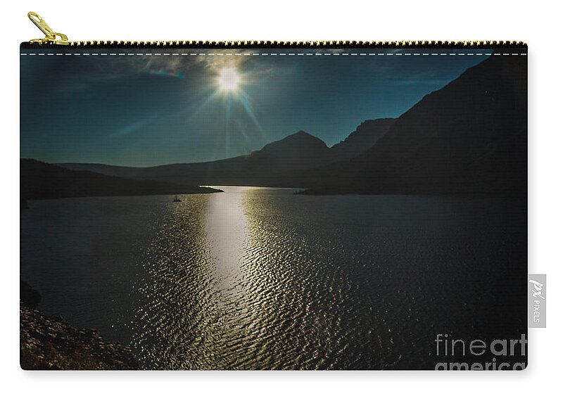 Lake Zip Pouch featuring the photograph St Mary Lake by Robert Bales