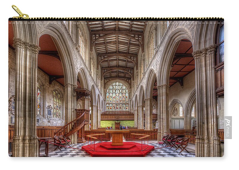 Oxford Carry-all Pouch featuring the photograph St Mary The Virgin Church - Nave by Yhun Suarez