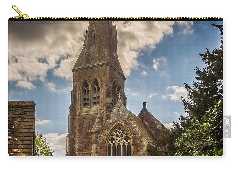 Berkshire Zip Pouch featuring the photograph St Marys Mortimer by Mark Llewellyn