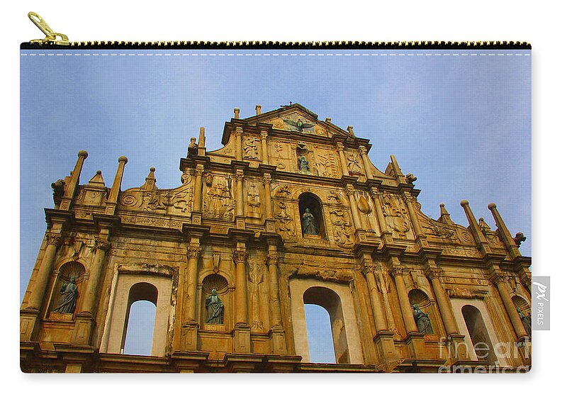 Saint Carry-all Pouch featuring the photograph St. Paul Church in Macao by Amanda Mohler