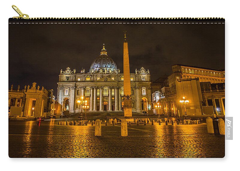 Bascilica Zip Pouch featuring the photograph St Peters Bascilica by Weir Here And There