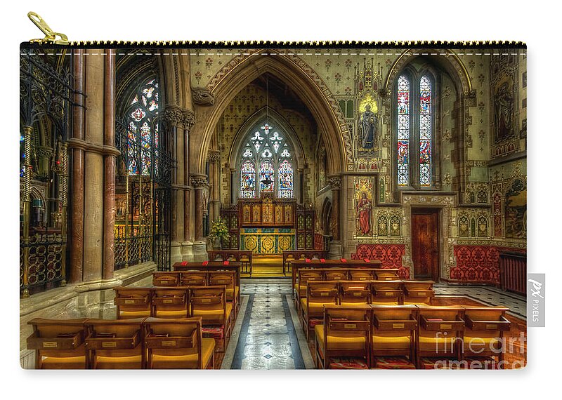 Hdr Carry-all Pouch featuring the photograph St Peter's Church 2.0 - Bournemouth by Yhun Suarez