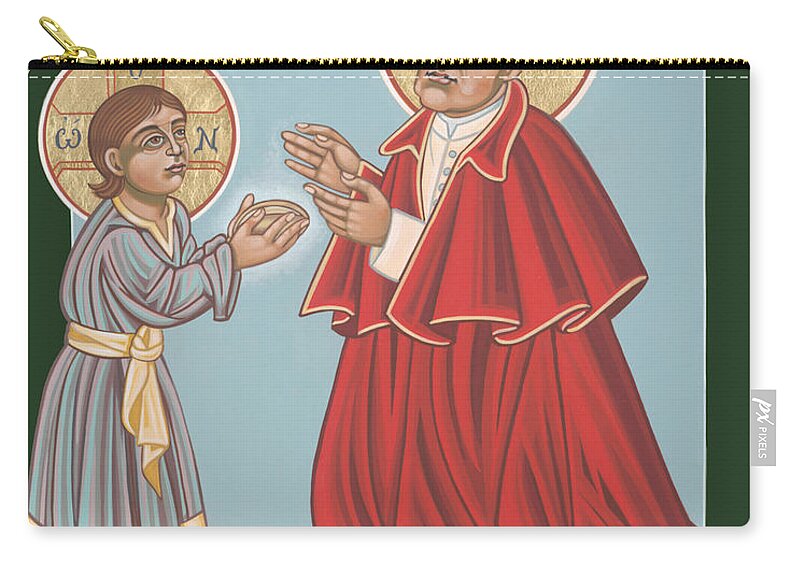 St. Pius X Carry-all Pouch featuring the painting St. Pius X and the Holy Child 269 by William Hart McNichols