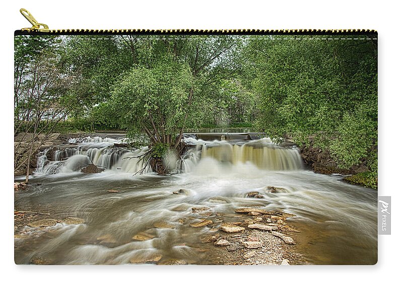 Waterfall Carry-all Pouch featuring the photograph St Vrain Waterfall by James BO Insogna