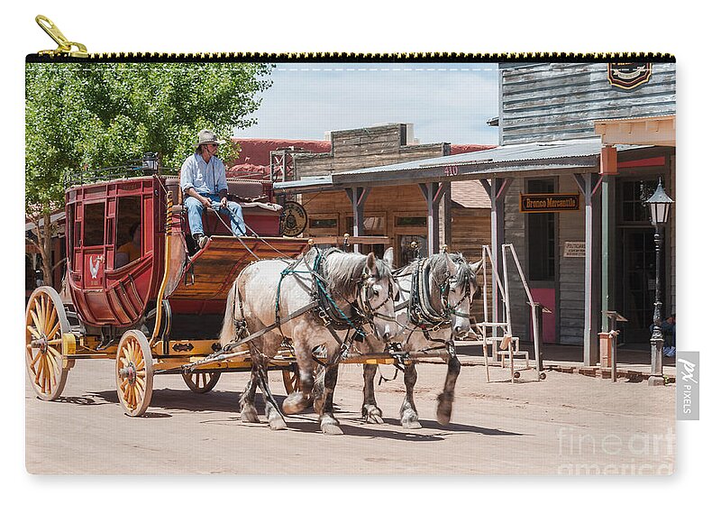Al Andersen Zip Pouch featuring the photograph Stagecoach Ride 2 by Al Andersen