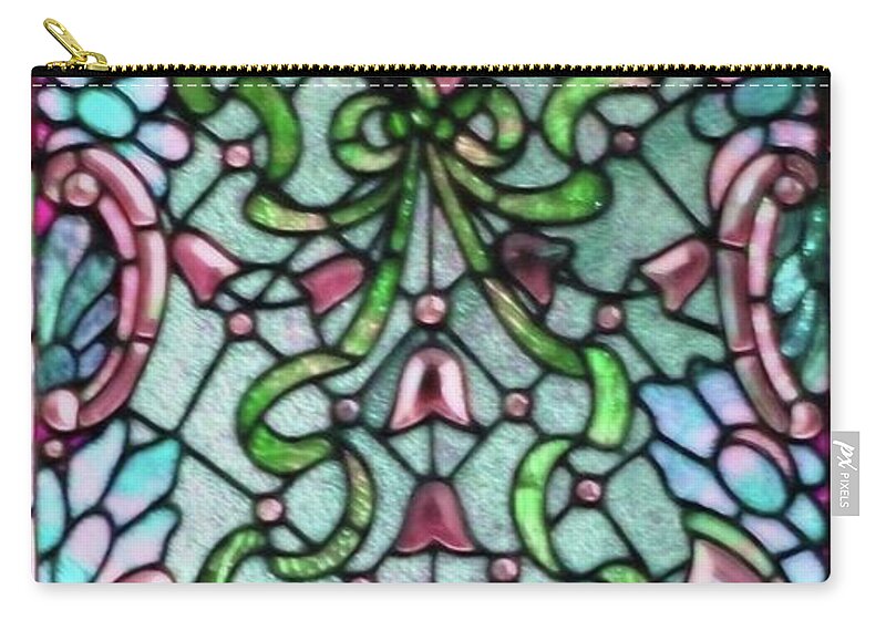 Stained Zip Pouch featuring the photograph Stained Glass Window -2 by Kathleen Struckle