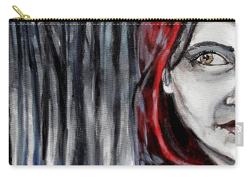 Little Red Riding Hood Carry-all Pouch featuring the painting Stalked by Shana Rowe Jackson