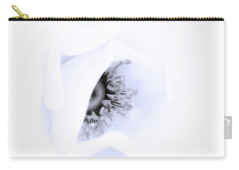 Rose Carry-all Pouch featuring the photograph Stamens in Blue by Spikey Mouse Photography